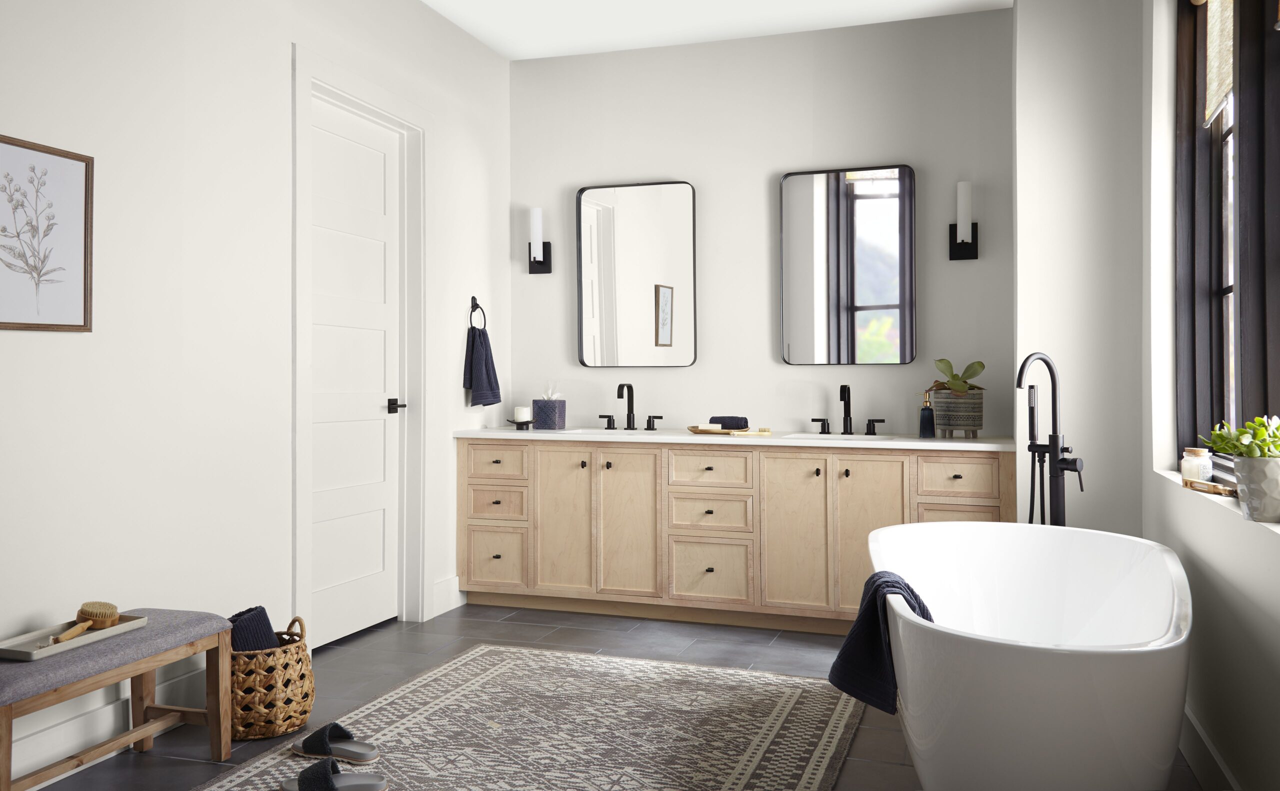 Warm mineral-paint wall finish with subtle texture